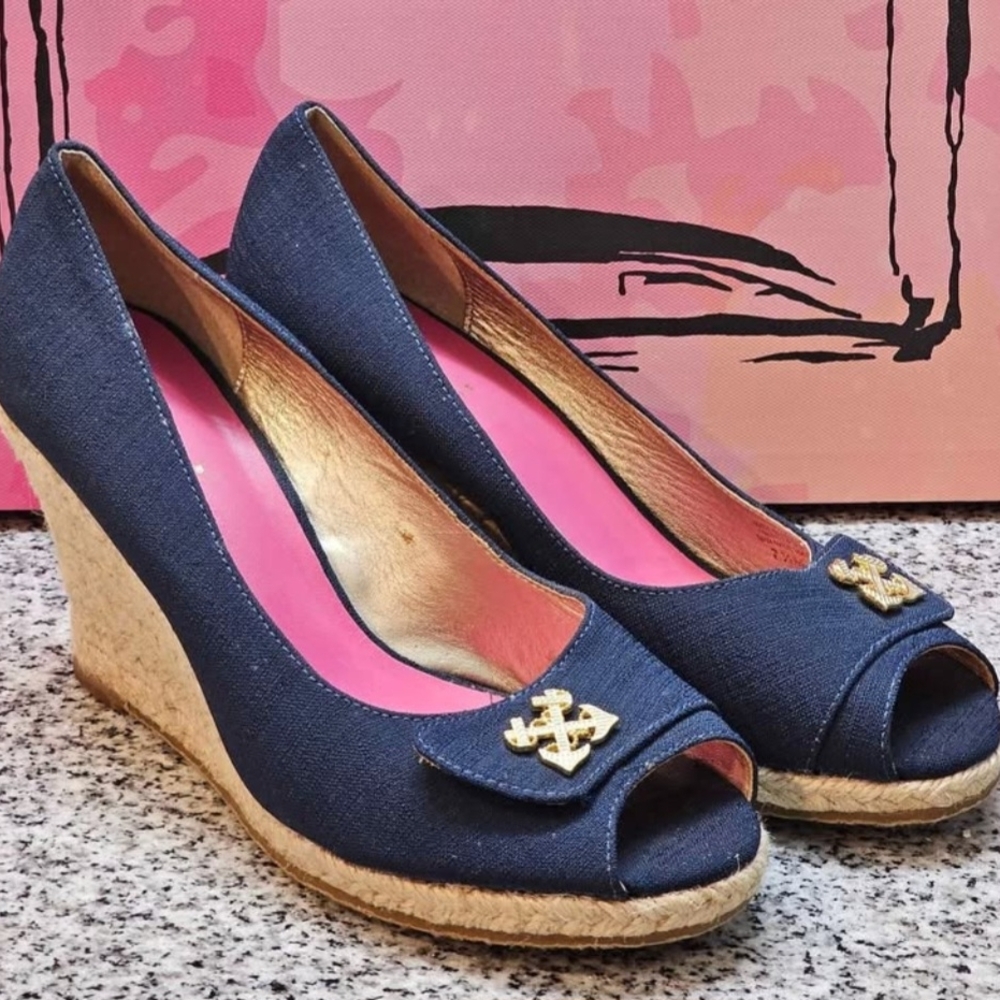 Lily Pulitzer Peep Toe Wedge Shoes